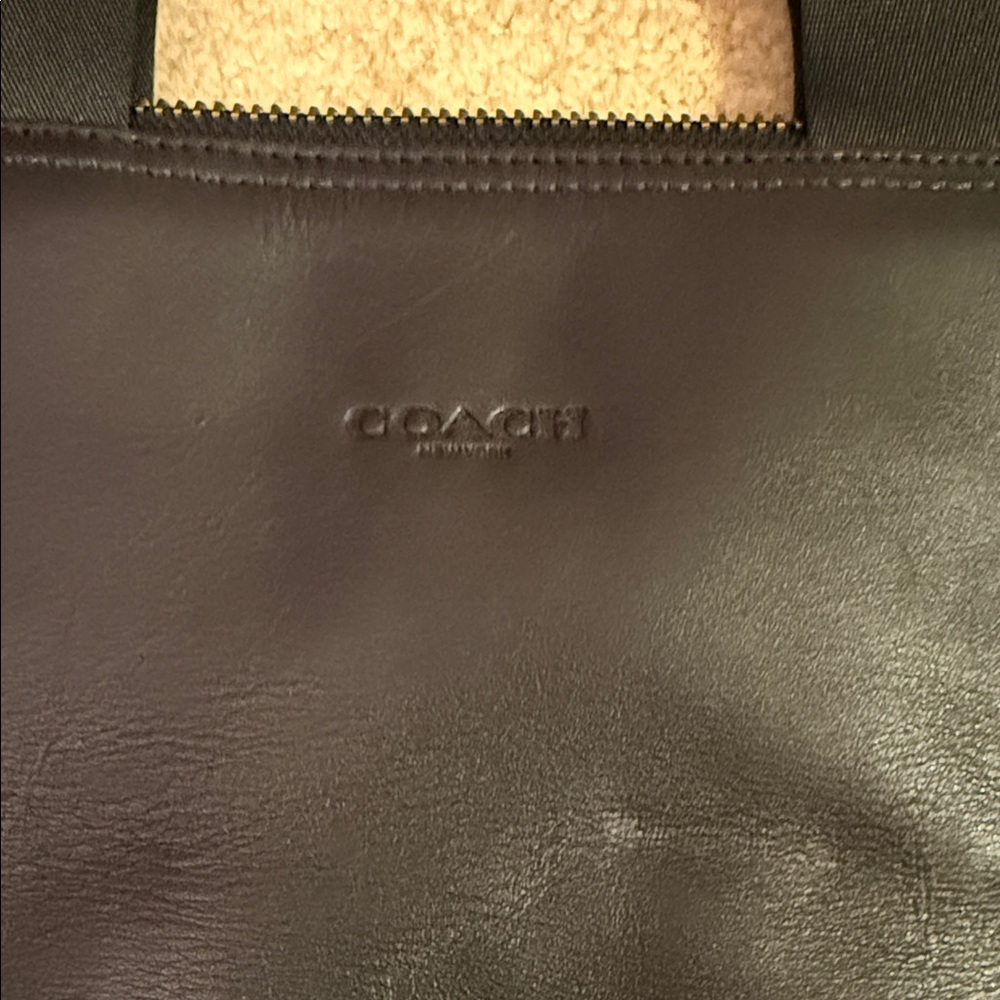 Coach Charles Foldover Tote Black & Grey Plaid - Picture 3 of 16